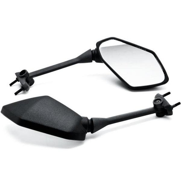 Krator Krator KM030-B Motorcycle Mirrors for Kawasaki Ninja 650R 2009-2014 & 400R 2010-2014; Z1000 2011-2014 - Black KM030-B